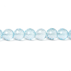 5-6mm Sky Blue Topaz Faceted Round Beads 10 inch 44 pieces (ONLINE ORDER ONLY)