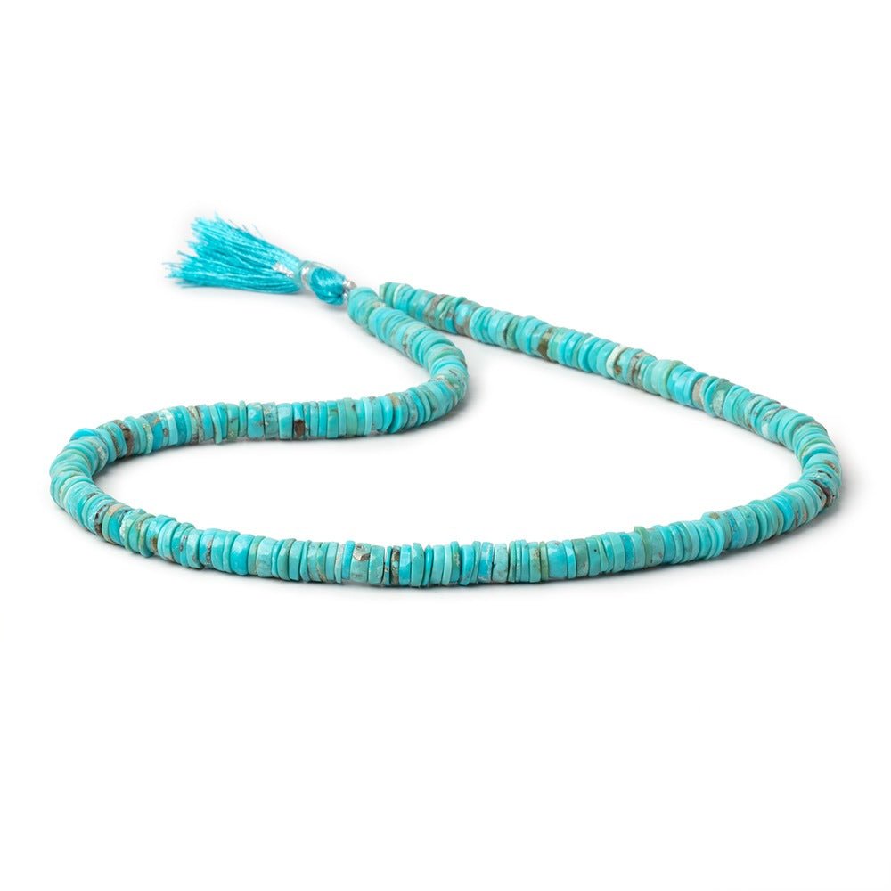 6mm Sleeping Beauty Turquoise Plain Heishi Beads 15 inch 266 pieces (ONLINE ORDER ONLY)