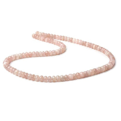 5-6mm Strawberry Quartz plain rondelles 18 inch 112 beads A (ONLINE ORDER ONLY)