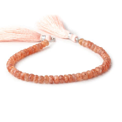 4.5-5.5mm Sunstone Faceted Rondelle Beads 8 inch 62 pieces (ONLINE ORDER ONLY)