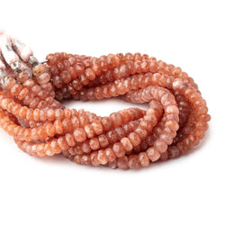 4.5-5.5mm Sunstone Faceted Rondelle Beads 8 inch 62 pieces (ONLINE ORDER ONLY)