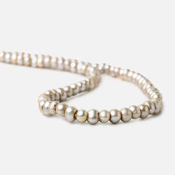 5-6mm Tea Rose Champagne Off Round Large Hole Pearls 15 inch 98 pieces (ONLINE ORDER ONLY)
