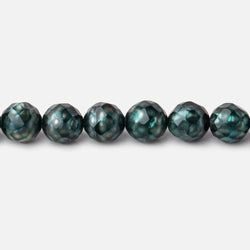 5-6mm Teal Faceted Round Freshwater Pearls 16 inch 69 pieces (ONLINE ORDER ONLY)
