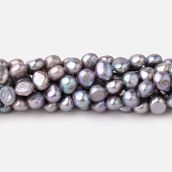 5-6mm Violet Silver Side Drill Baroque Freshwater Pearls 16 inch 82 Beads (ONLINE ORDER ONLY)