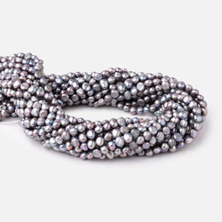 5-6mm Violet Silver Side Drill Baroque Freshwater Pearls 16 inch 82 Beads (ONLINE ORDER ONLY)