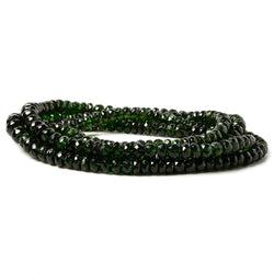 5-7.5mm Chrome Diopside faceted rondelle beads 18 inch 127 pieces (ONLINE ORDER ONLY)