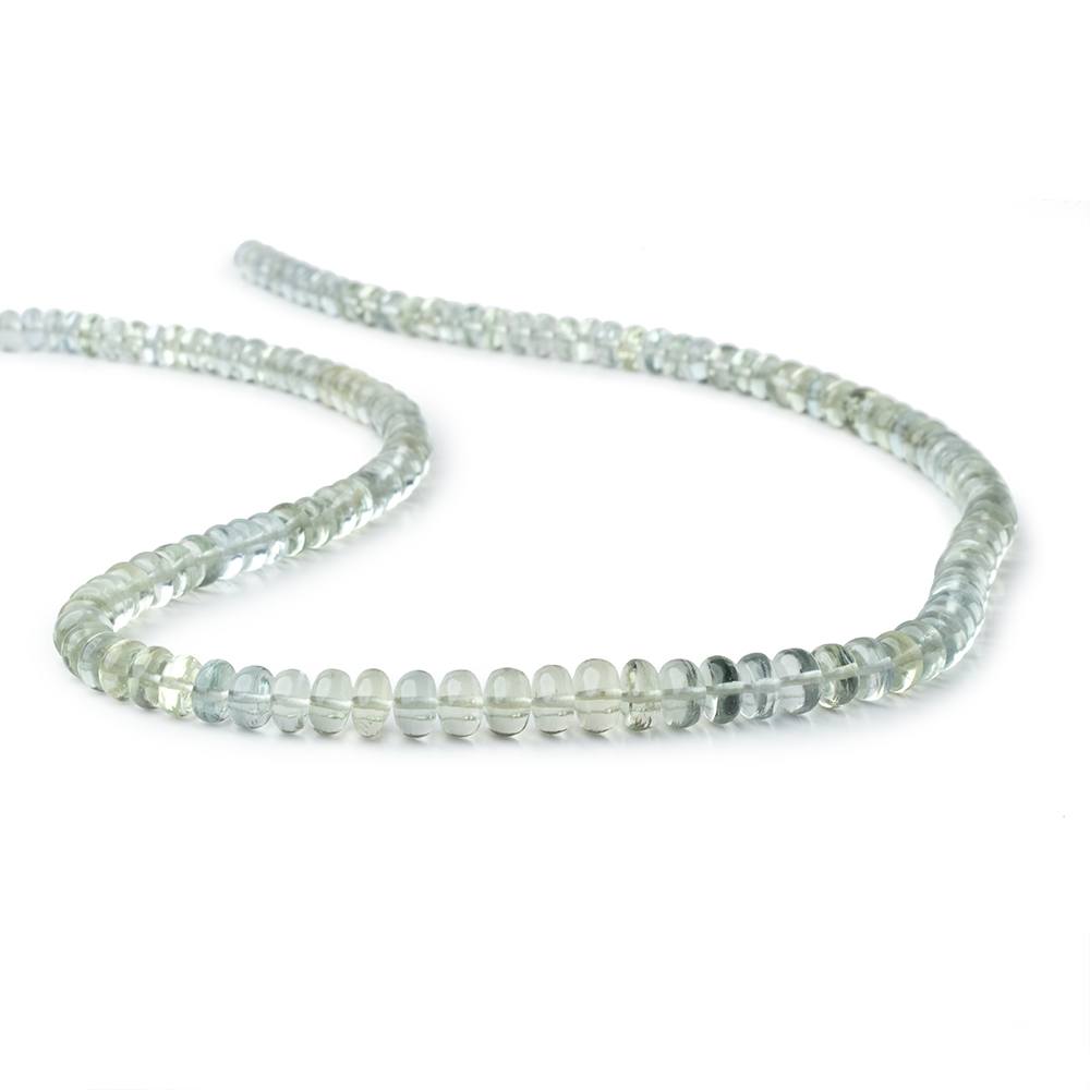 5-7.5mm Madagascar Aquamarine Plain Rondelle 18 inch 132 Beads AAA (ONLINE ORDER ONLY)