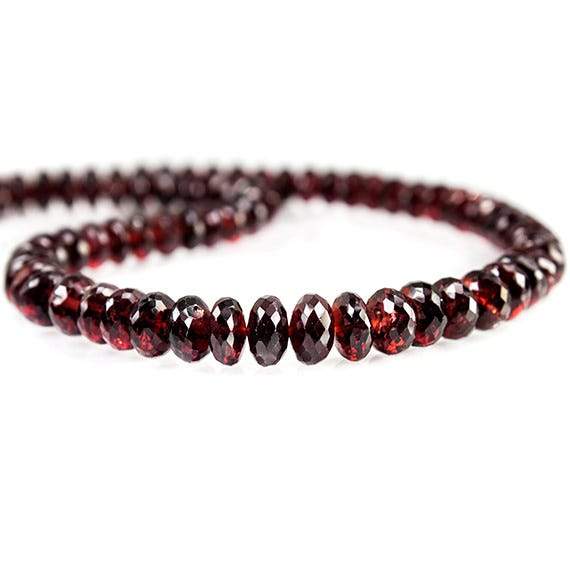 5 - 7.5mm Pyrope Almandite Garnet Faceted Rondelle Beads 16 inch 88 pieces (ONLINE ORDER ONLY)