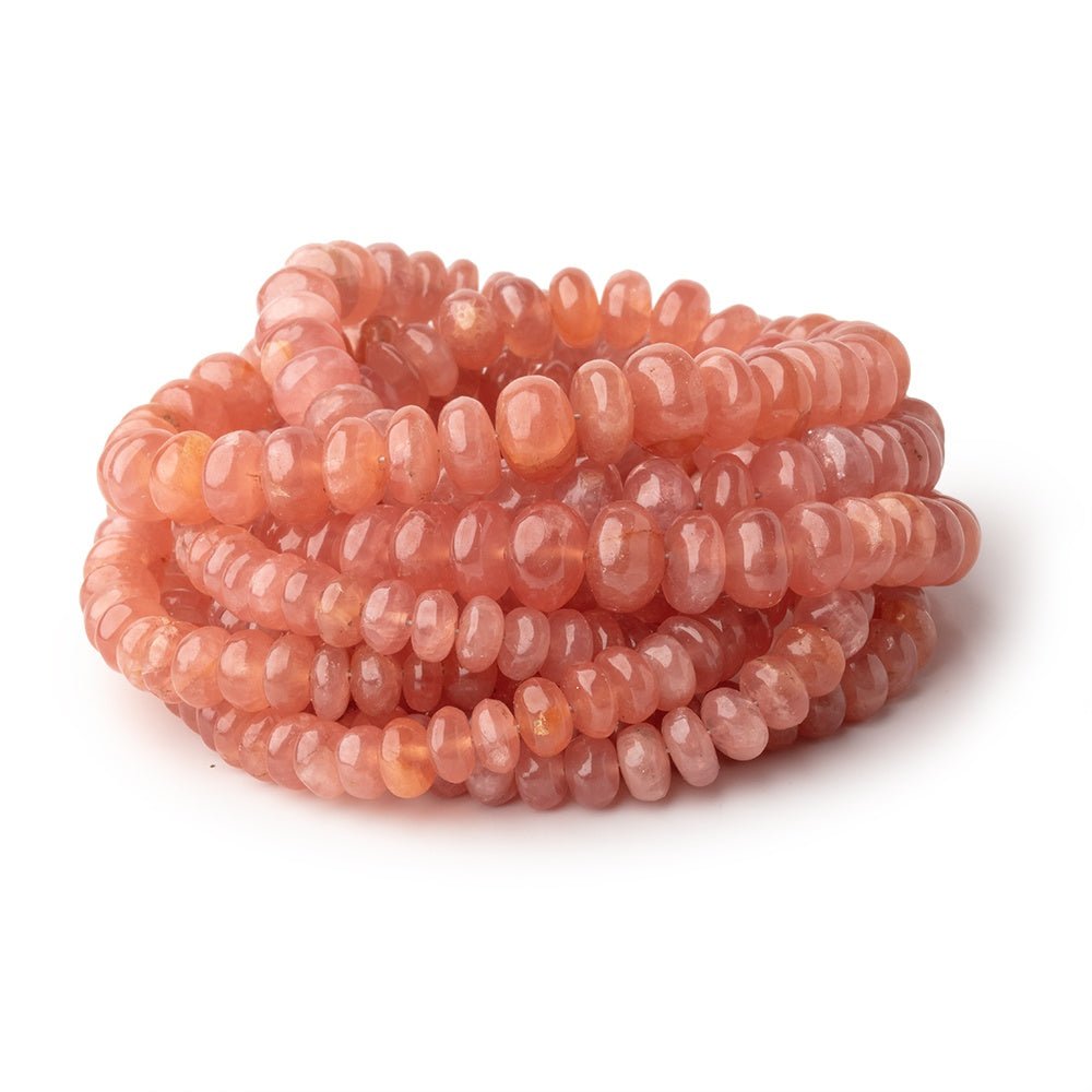 5-7.5mm Rhodochrosite Plain Rondelle Beads 16 inch 110 pieces AA (ONLINE ORDER ONLY)