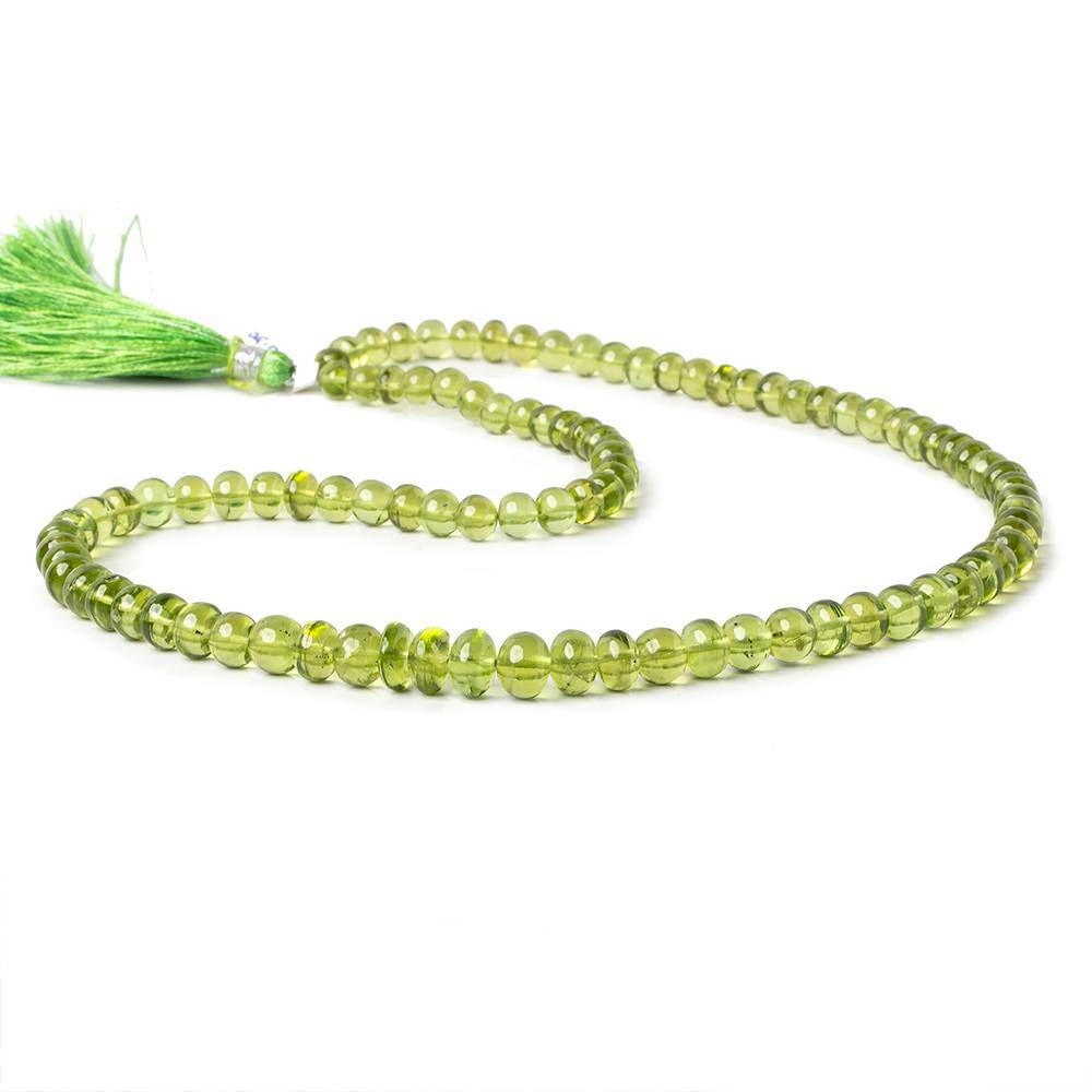 5-7mm Afghani Peridot Plain Rondelle Beads 18 inch 110 pcs AAA Grade (ONLINE ORDER ONLY)