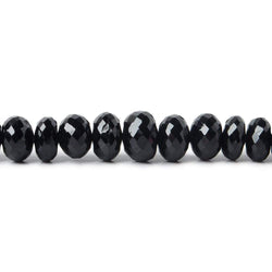 8mm Black Spinel Faceted Rondelle Beads 16 inch 72pieces (ONLINE ORDER ONLY)