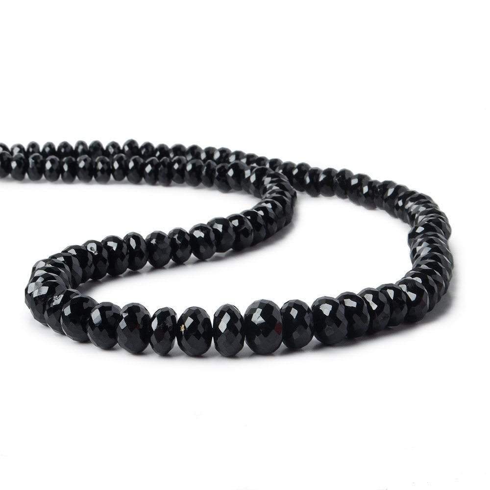 8mm Black Spinel Faceted Rondelle Beads 16 inch 72pieces (ONLINE ORDER ONLY)