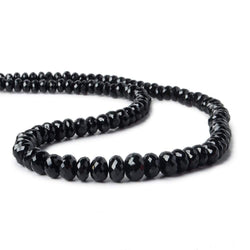8mm Black Spinel Faceted Rondelle Beads 16 inch 72pieces (ONLINE ORDER ONLY)