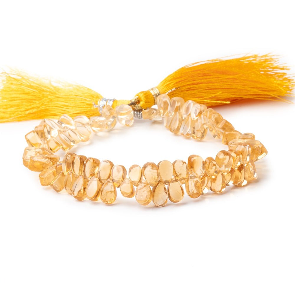5-7mm Citrine Plain Pear Beads 6.5 inch 74 pieces (ONLINE ORDER ONLY)