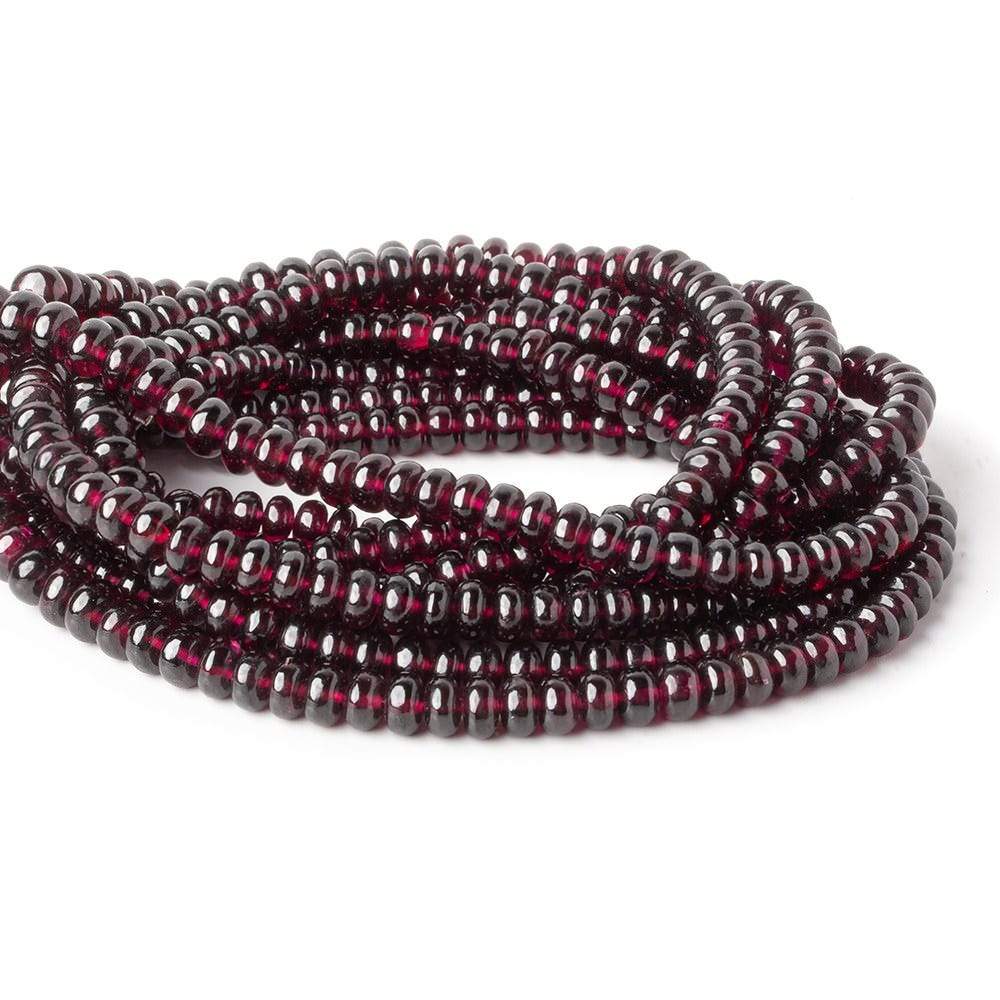5-7mm Dark Rhodolite Garnet plain rondelle beads 18 inch 122 pieces AA (ONLINE ORDER ONLY)