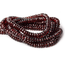 6-7mm Mozambique Garnet Faceted Rondelle Beads 16 inch 132 pieces (ONLINE ORDER ONLY)