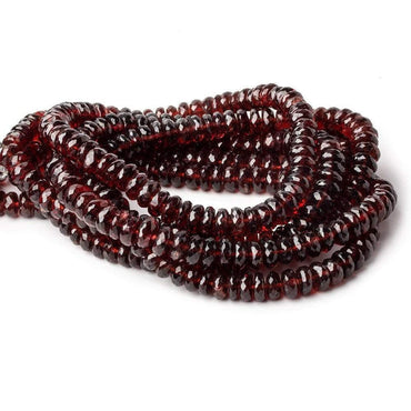 6-7mm Mozambique Garnet Faceted Rondelle Beads 16 inch 132 pieces (ONLINE ORDER ONLY)