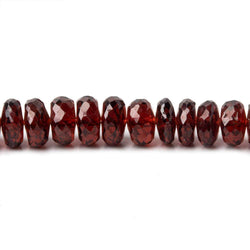6-7mm Mozambique Garnet Faceted Rondelle Beads 16 inch 132 pieces (ONLINE ORDER ONLY)