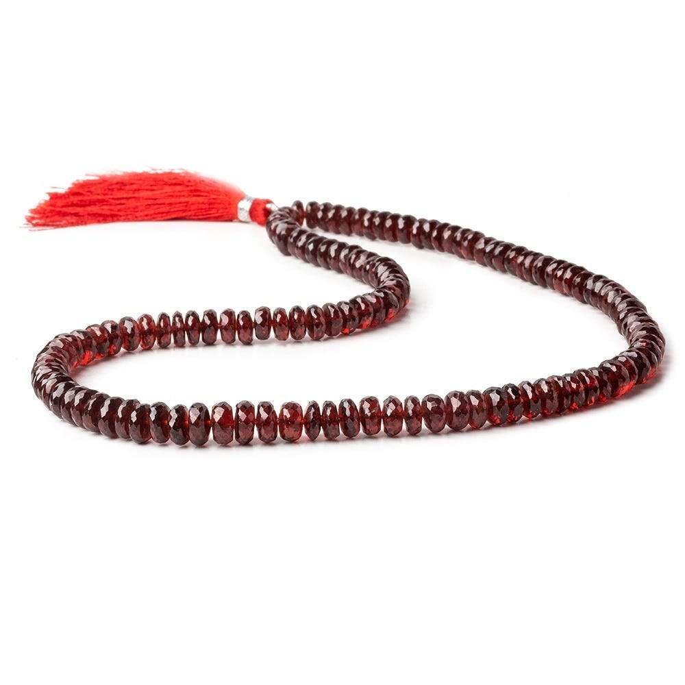 6-7mm Mozambique Garnet Faceted Rondelle Beads 16 inch 132 pieces (ONLINE ORDER ONLY)
