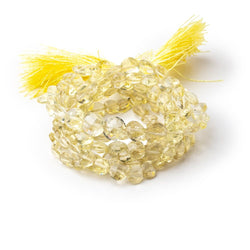 5-7mm Lemon Quartz Faceted Coin Beads 16 inch 67 pieces (ONLINE ORDER ONLY)