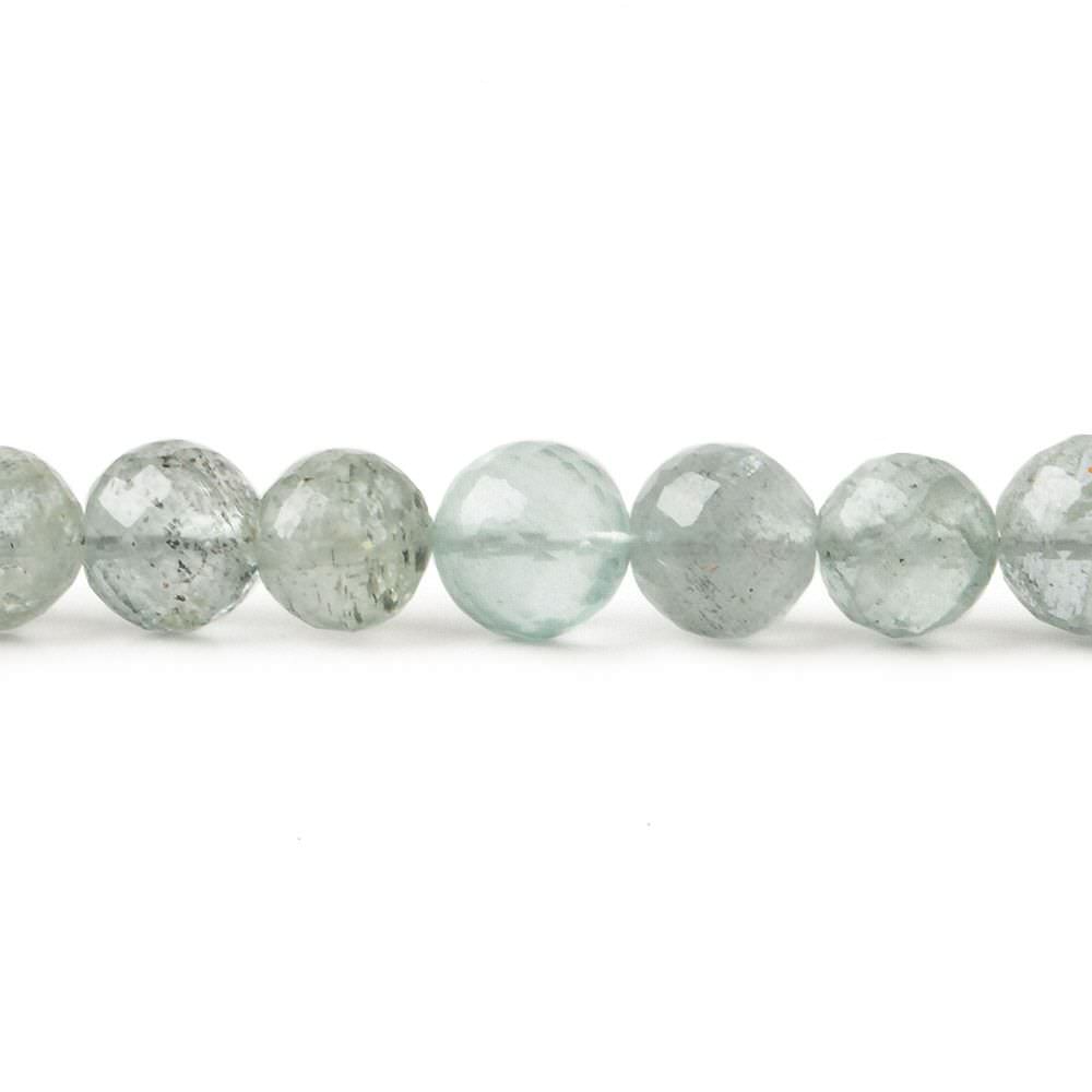 5-7mm Moss Aquamarine Faceted Round 8.25 inch 33 pcs  A (ONLINE ORDER ONLY)
