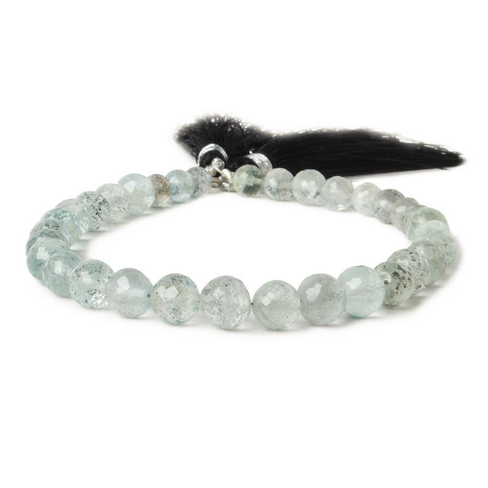 5-7mm Moss Aquamarine Faceted Round 8.25 inch 33 pcs  A (ONLINE ORDER ONLY)