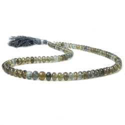 5-7mm Moss Aquamarine Plain Rondelle Beads 16 inch 100 pieces (ONLINE ORDER ONLY)