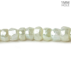 5-7mm Mystic Prehnite 1mm drill hole Faceted Rondelle Beads 16 inch 108 pieces (ONLINE ORDER ONLY)