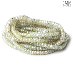5-7mm Mystic Prehnite 1mm drill hole Faceted Rondelle Beads 16 inch 108 pieces (ONLINE ORDER ONLY)