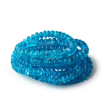 5-7mm Neon Blue Apatite Plain Rondelle Beads 16 inch 124 pieces (ONLINE ORDER ONLY)