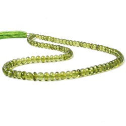5-7mm Peridot plain rondelle beads 18 inch 100 pieces AA (ONLINE ORDER ONLY)