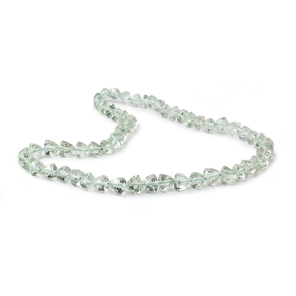 5-7mm Prasiolite Faceted Trillion Beads 14 inch 61 pieces AA (ONLINE ORDER ONLY)