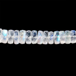 5-7mm Rainbow Moonstone Faceted Heshi Beads 10 inch 98 pieces AAA (ONLINE ORDER ONLY)