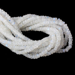 5-7mm Rainbow Moonstone Faceted Rondelle Beads 13.5 inch 85 beads AA (ONLINE ORDER ONLY)