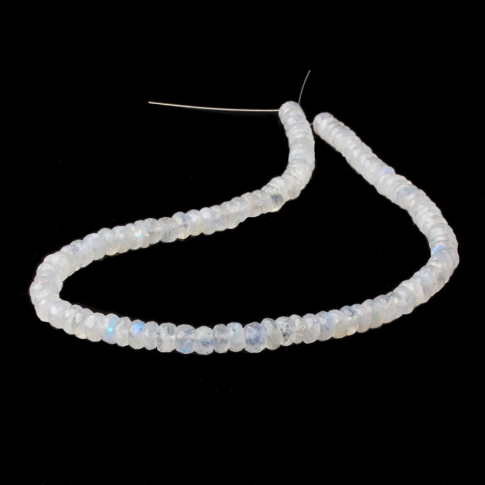 5-7mm Rainbow Moonstone Faceted Rondelle Beads 13.5 inch 85 beads AA (ONLINE ORDER ONLY)