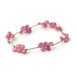 7mm Ruby Faceted Heart Beads 8 inch 35 pieces (ONLINE ORDER ONLY)