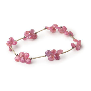 7mm Ruby Faceted Heart Beads 8 inch 35 pieces (ONLINE ORDER ONLY)