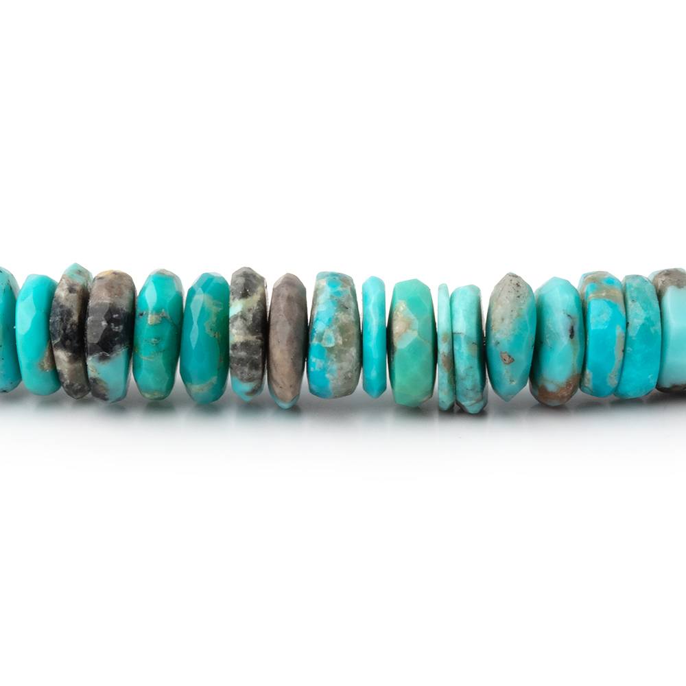 5-7mm Sleeping Beauty Turquoise Faceted Heishi Beads 16 inch 205 pieces AA (ONLINE ORDER ONLY)