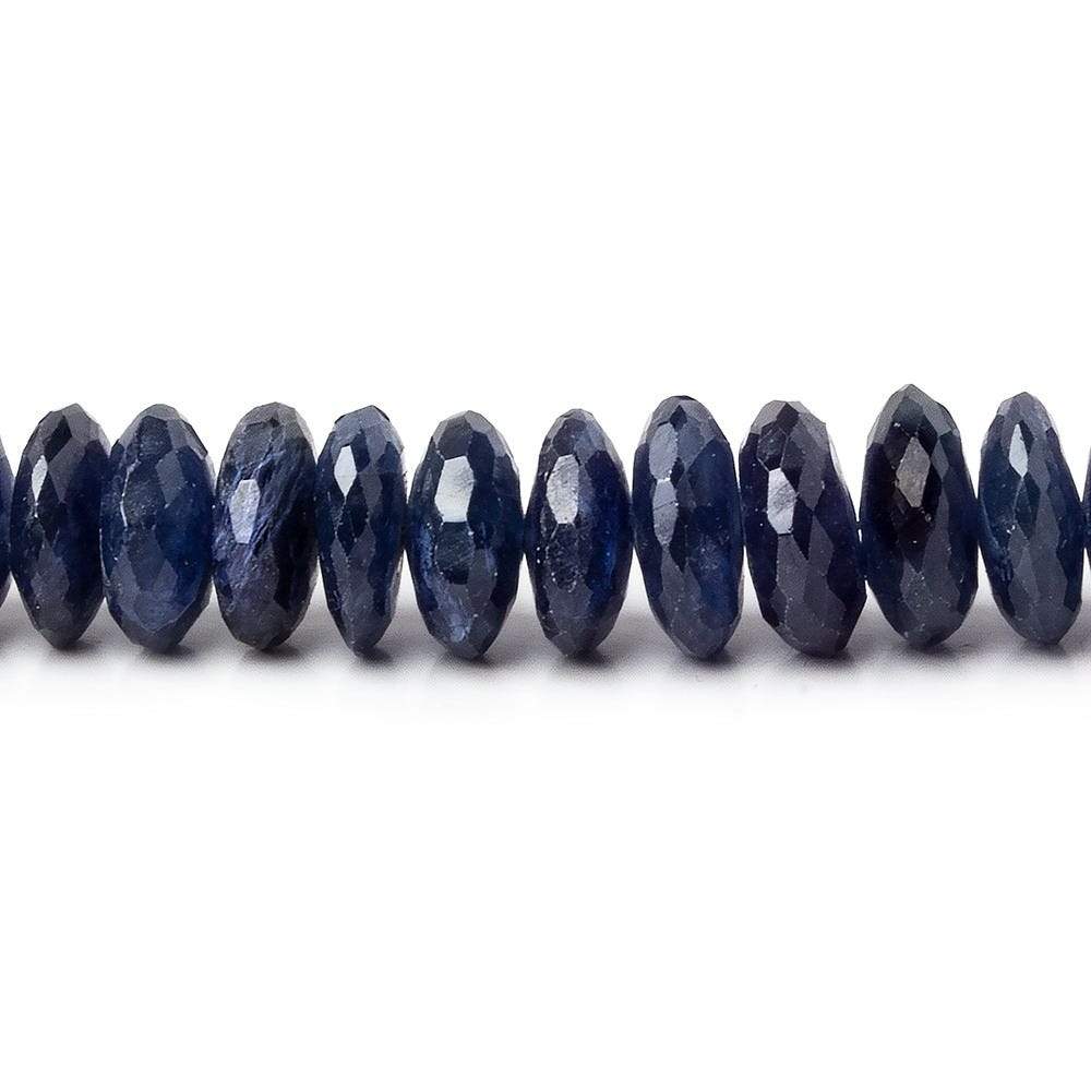 5-8.5mm Blue Sapphire German Faceted Rondelles 16 inch 136 pieces (ONLINE ORDER ONLY)