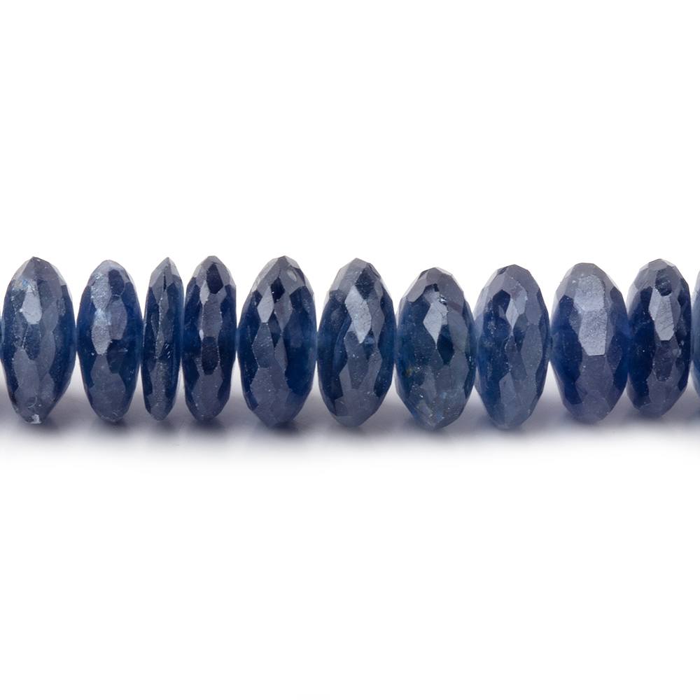 5-8.5mm Blue Sapphire German Faceted Rondelles 16 inch 162 Beads (ONLINE ORDER ONLY)