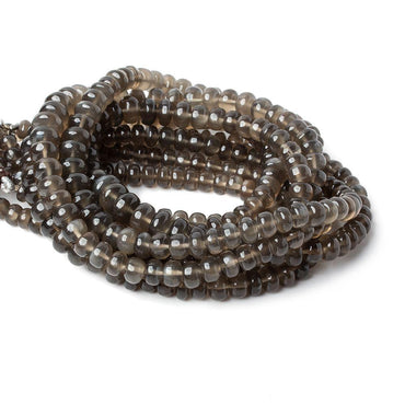 5-8.5mm Warm Platinum Moonstone plain rondelles 16 inches 100 beads (ONLINE ORDER ONLY)