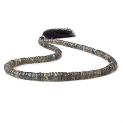 5-8.5mm Labradorite 1mm large hole faceted rondelles 15 inch 143 beads AA (ONLINE ORDER ONLY)