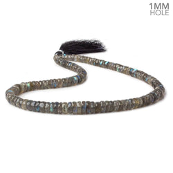 5-8.5mm Labradorite 1mm large hole faceted rondelles 15 inch 143 beads AA (ONLINE ORDER ONLY)
