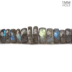 5-8.5mm Labradorite 1mm large hole faceted rondelles 15 inch 143 beads AA (ONLINE ORDER ONLY)