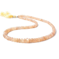 5-8mm Angel Skin Peach Moonstone plain rondelle beads 18 inches 125 pieces (ONLINE ORDER ONLY)