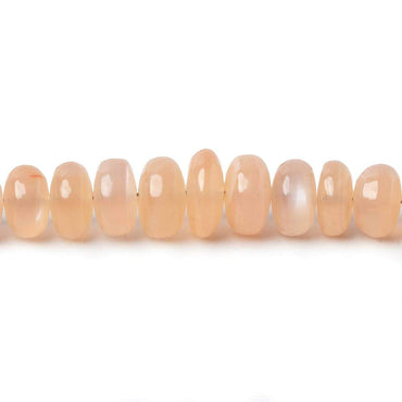 5-8mm Angel Skin Peach Moonstone plain rondelle beads 18 inches 125 pieces (ONLINE ORDER ONLY)