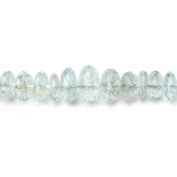 5-8mm Aquamarine Beads Faceted Rondelle 9 inch 70 pieces (ONLINE ORDER ONLY)