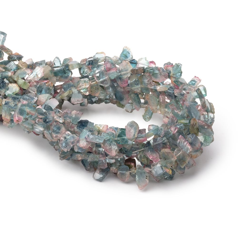 5-8mm Bi-Color Indicolite Tourmaline Slice Beads 7.75 inch 52 pieces (ONLINE ORDER ONLY)