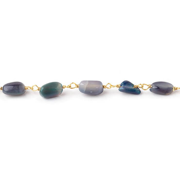 5-8mm Black Ethiopian Opal Plain Nuggets on Vermeil Chain (ONLINE ORDER ONLY)