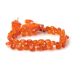 5-8mm Carnelian Faceted Heart Beads 8.5 inch 60 pieces (ONLINE ORDER ONLY)